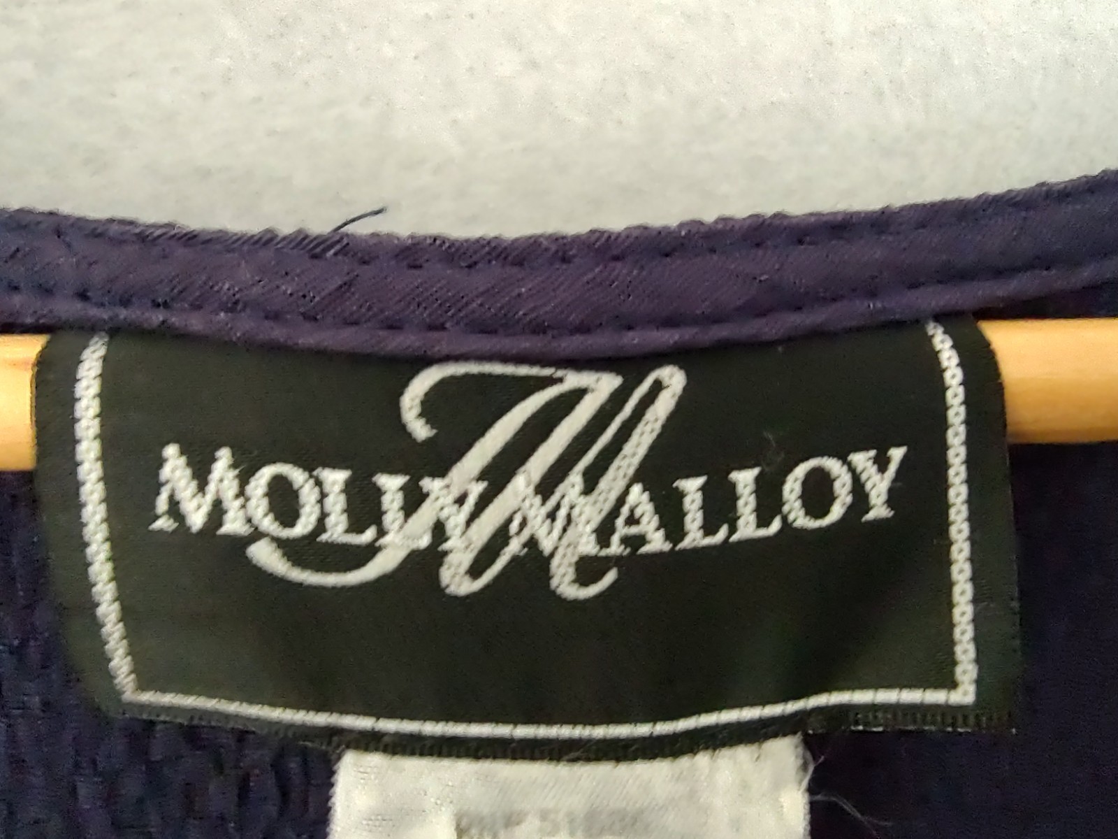 Vintage 80’s Molly Malloy Maxi Dress Navy Blue Size 14 Side Ties