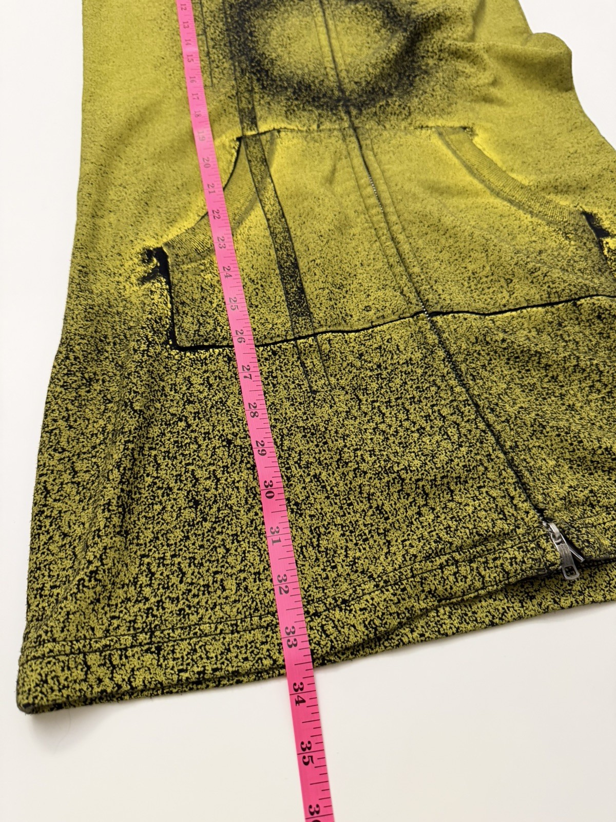 vintage 90s Diesel women’s Sleeveless Hoodie Dress Yellow & Black Gradient – CS