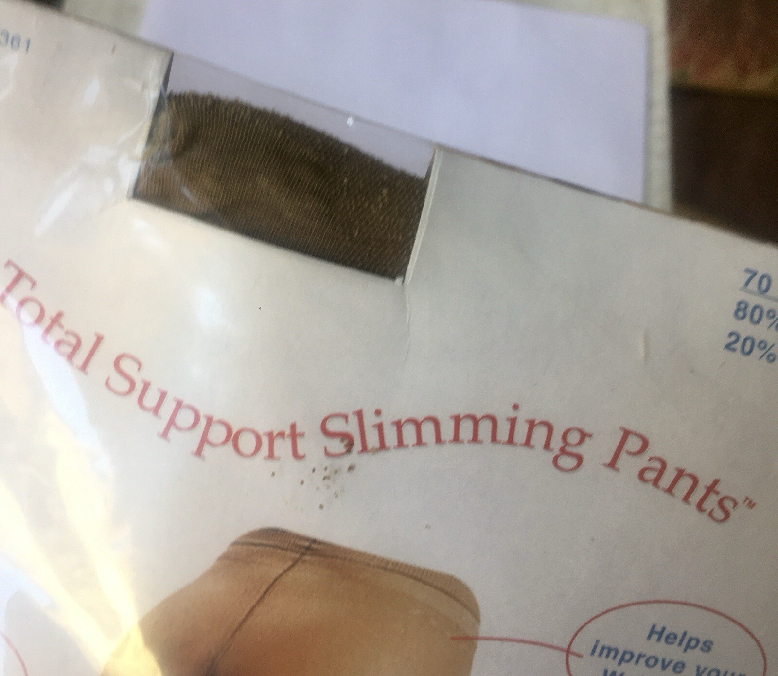 Vintage Pantyhose Slimming Pants Large Natural Pound Ridge Products Tummy Lift