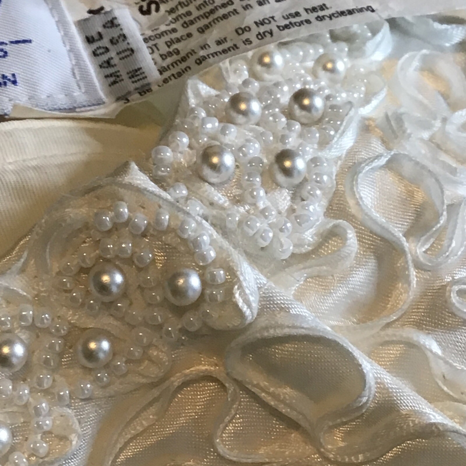 Vintage Mike Benet Beaded Wedding Dress Formal SZ 8