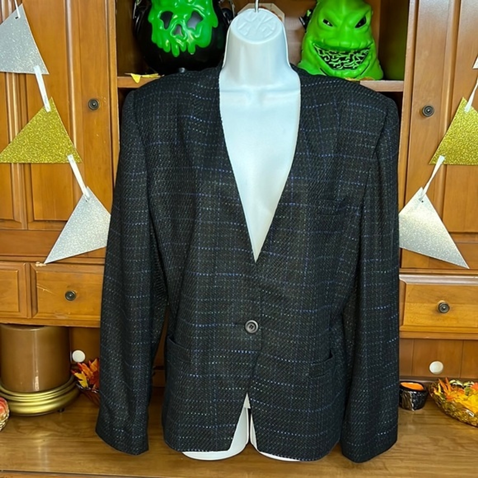 Vintage Gilmor Windowpane Plaid Blazer 16