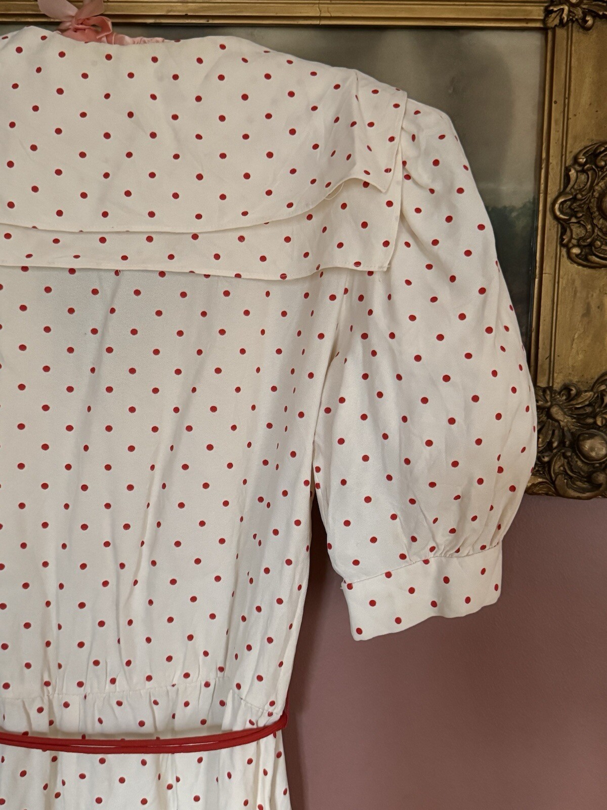 Vintage Charlee Allison midi Dress puff sleeve– 9/10