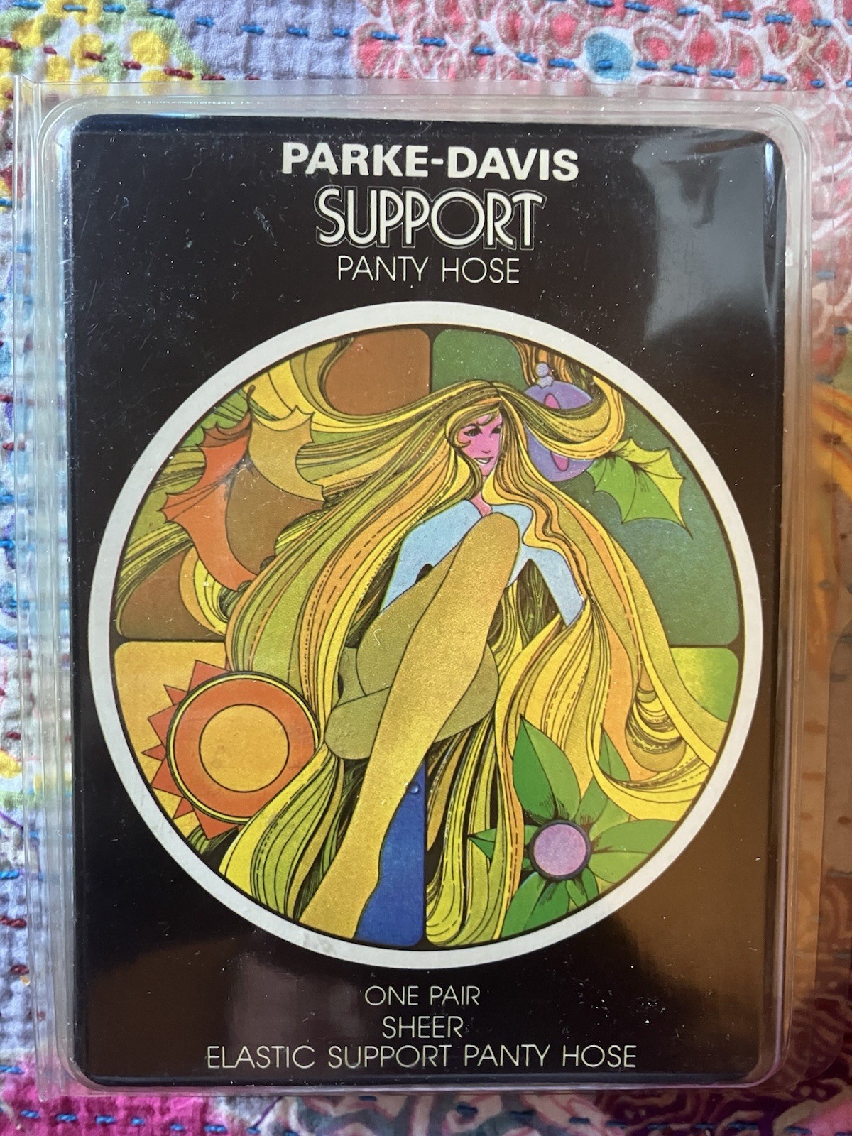 70s Parke-Davis Sheer Support Pantyhose, new old stock, unopened in package