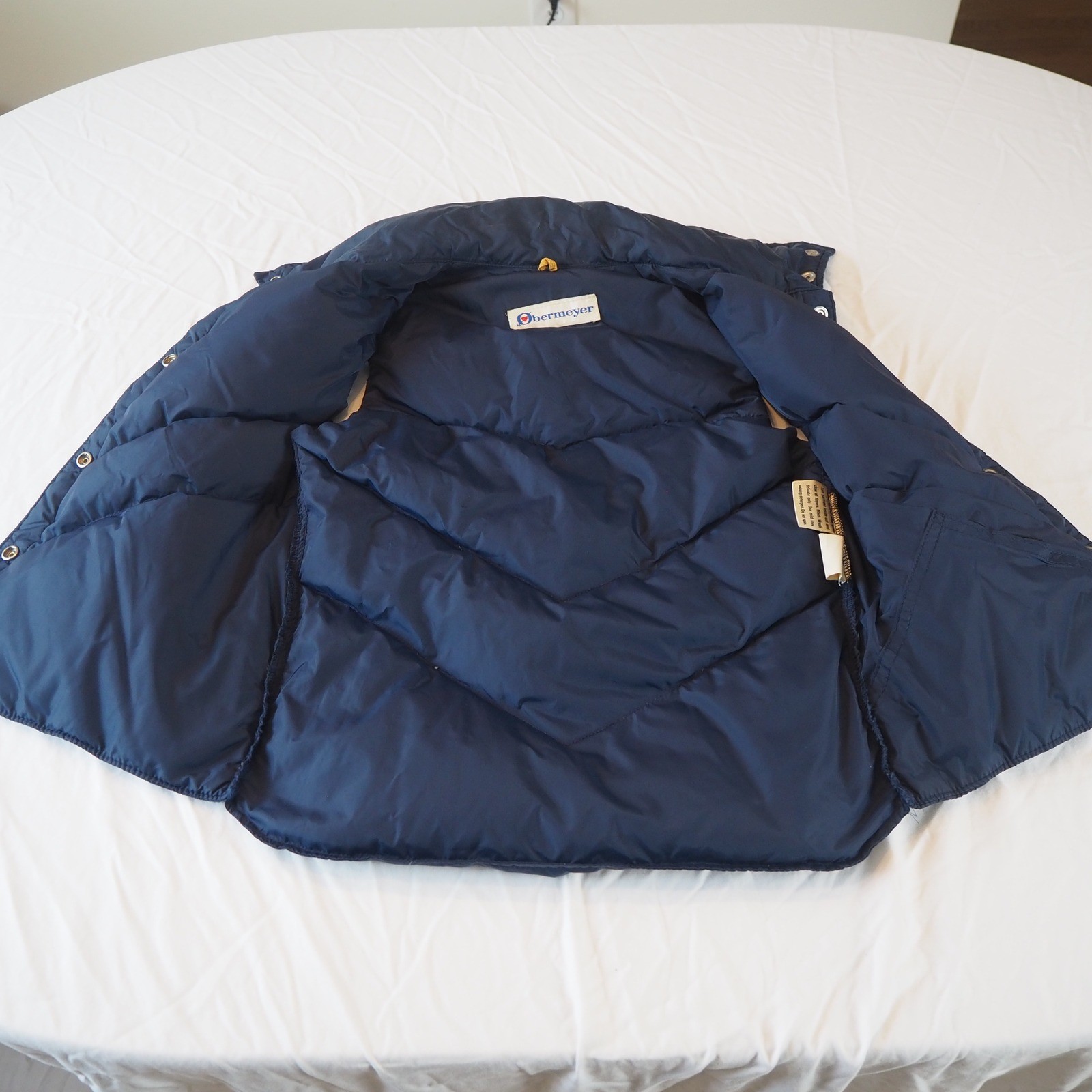 Vintage Obermeyer Goose Down Puffer Vest Women’s Size L* Retro Western Yoke Snap