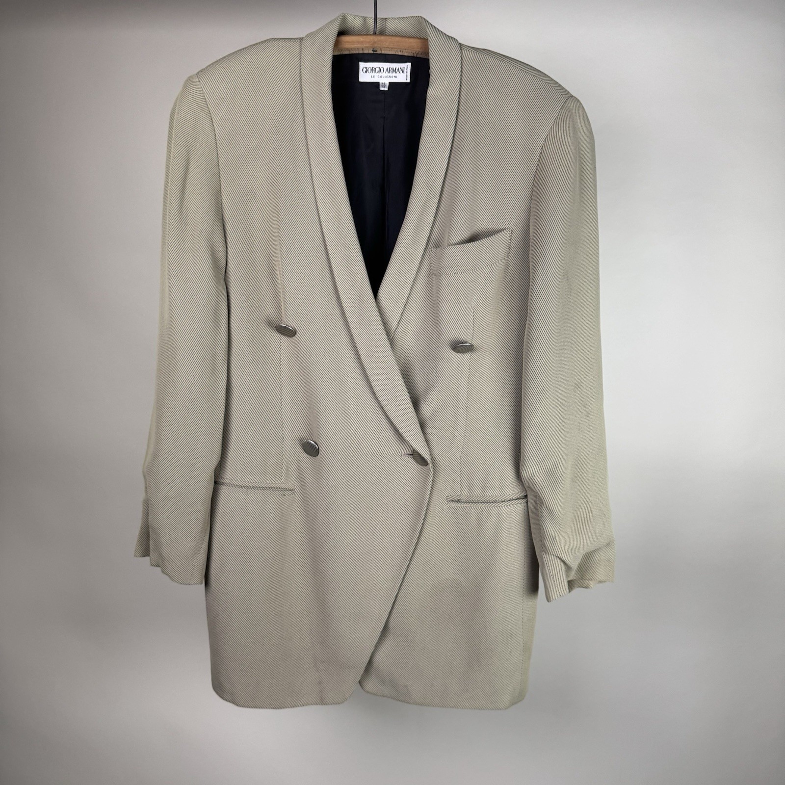 Vintage Giorgio Armani Le Collezioni Womens Double Breasted Blazer Size 10