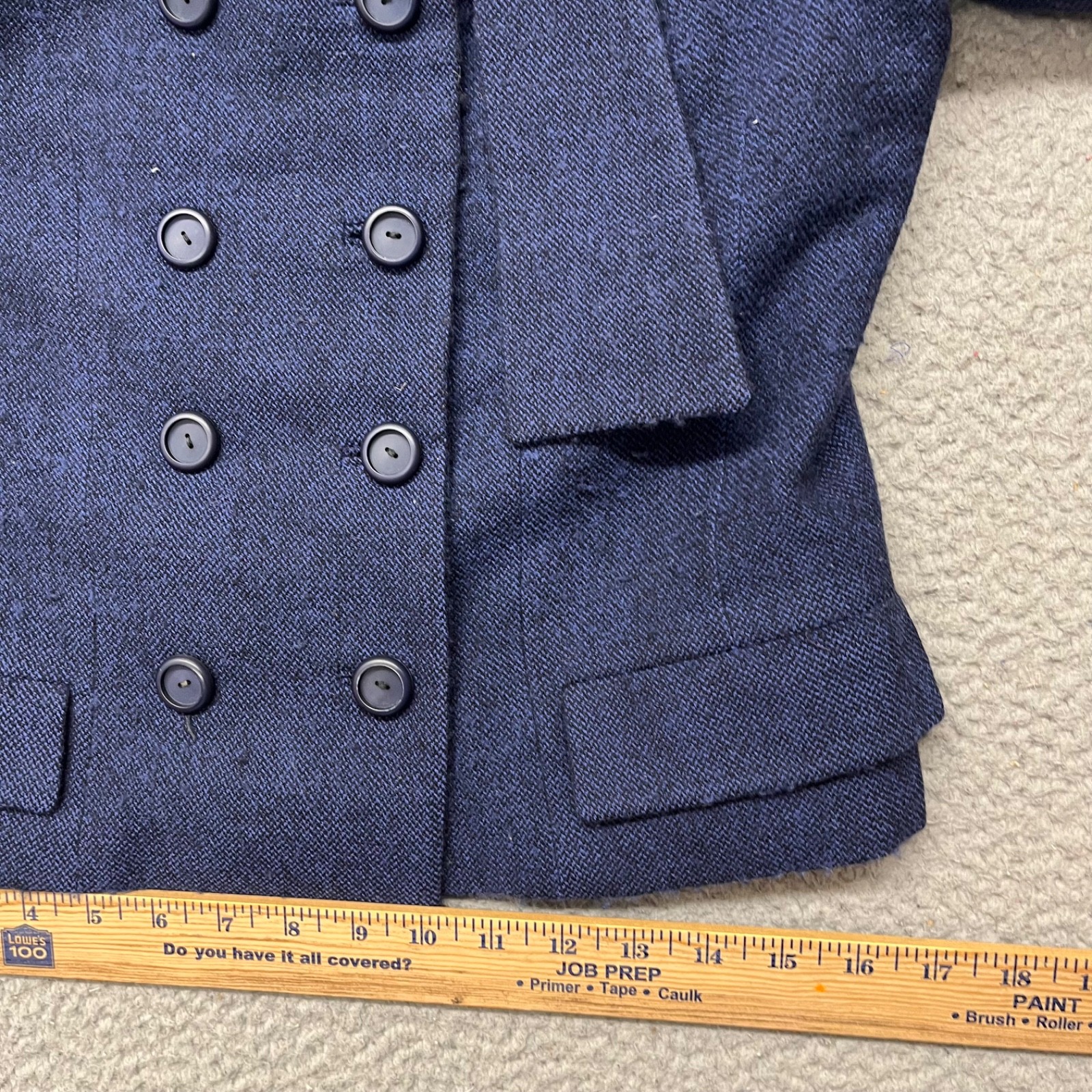 Vtg Zelinka Matlick Jacket Womens S Blue Forstmann Virgin Wool Fur Old Hollywood