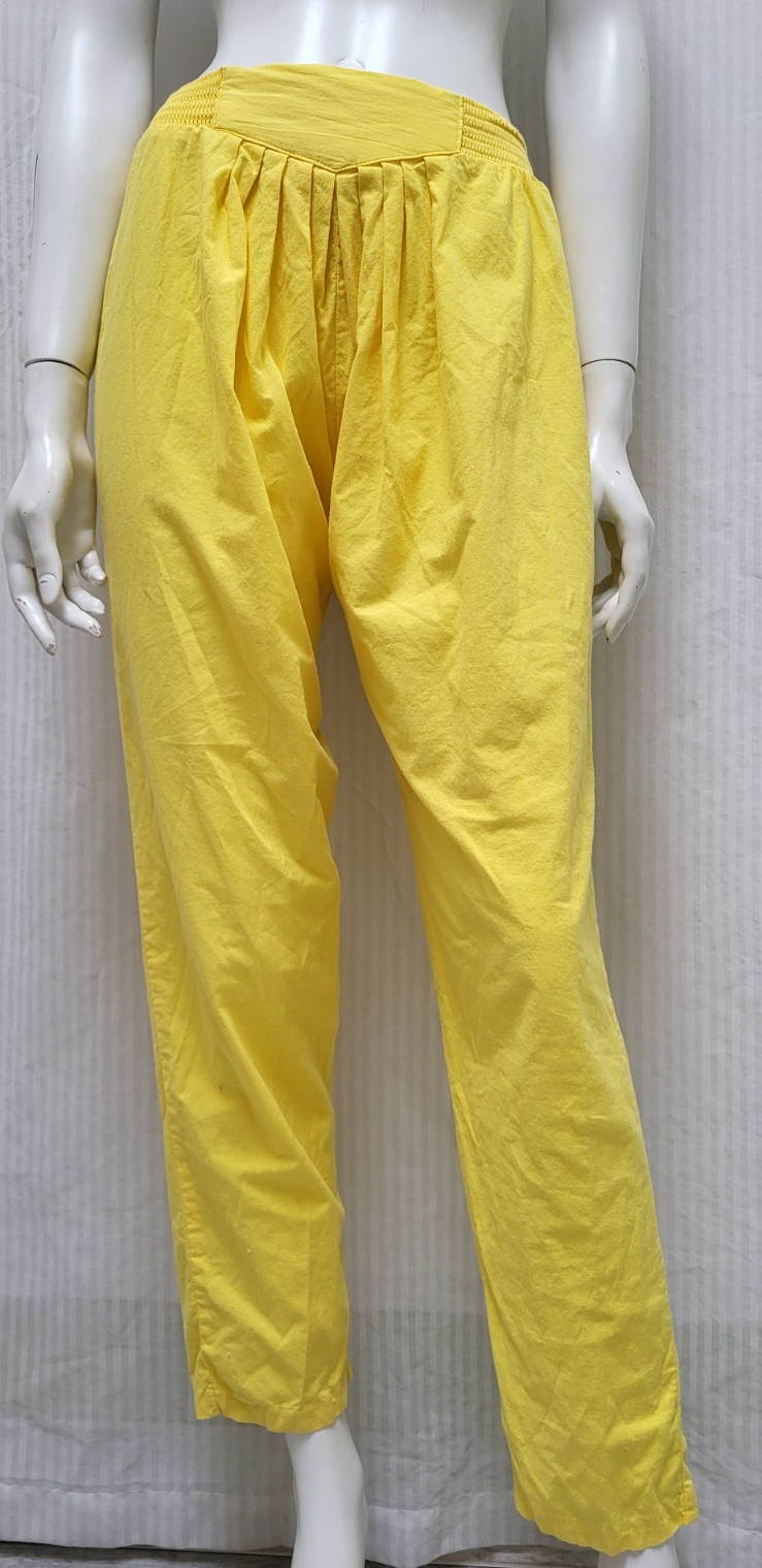 2 Piece 1980’s Vintage Yellow Jacket & Pants Outfit – Size S – EUC