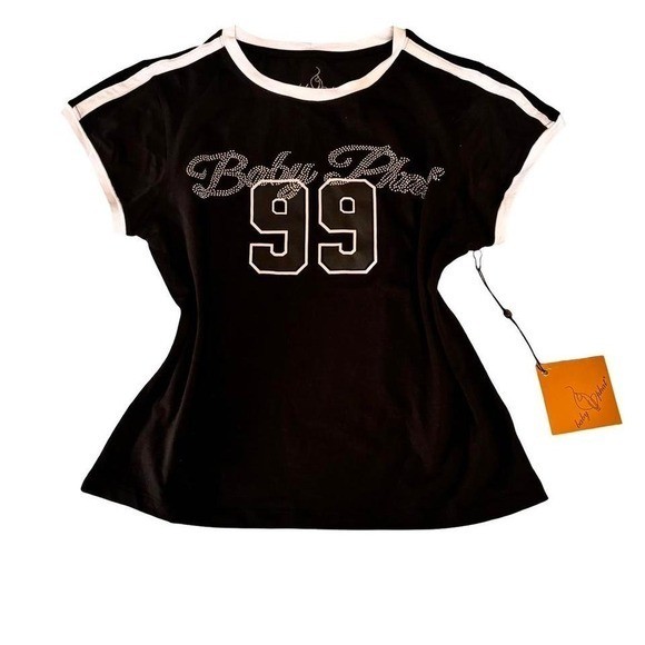 Y2K BABY PHAT BLING SPORTY MCBLING TOP LARGE NWT