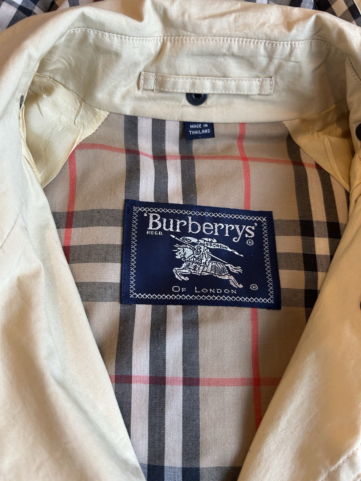 Vintage Burberry Women’s Medium Trench Rain Coat with Removable Hood