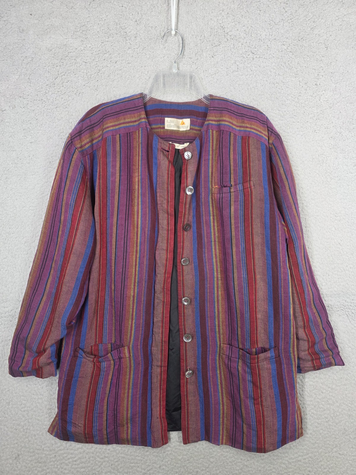 Women’s Vintage 80s Guatemalan Style Woven Jacket Size 10 Liz Claiborne Casual