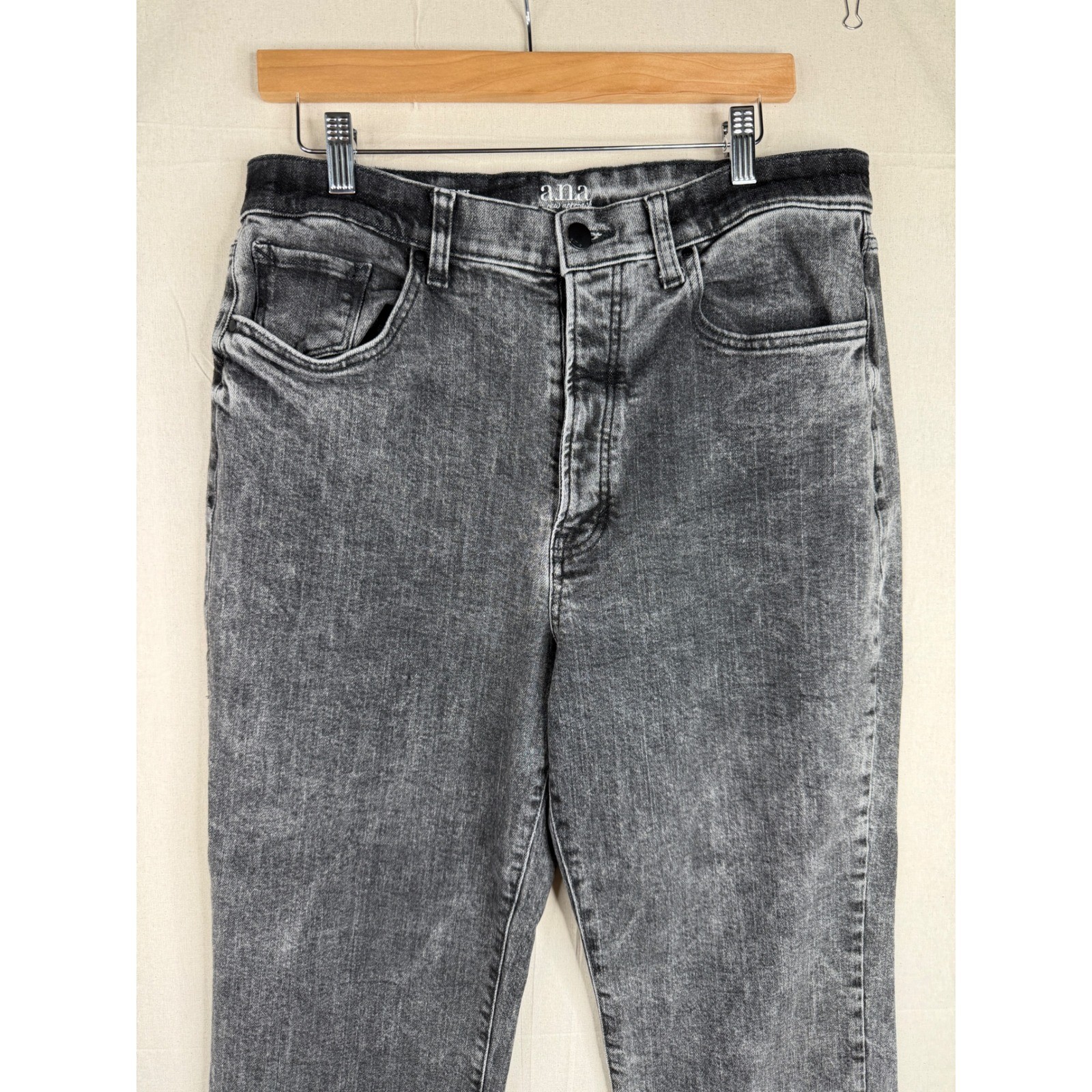 ANA Highest Rise Vintage Straight Jeans size 12 Black