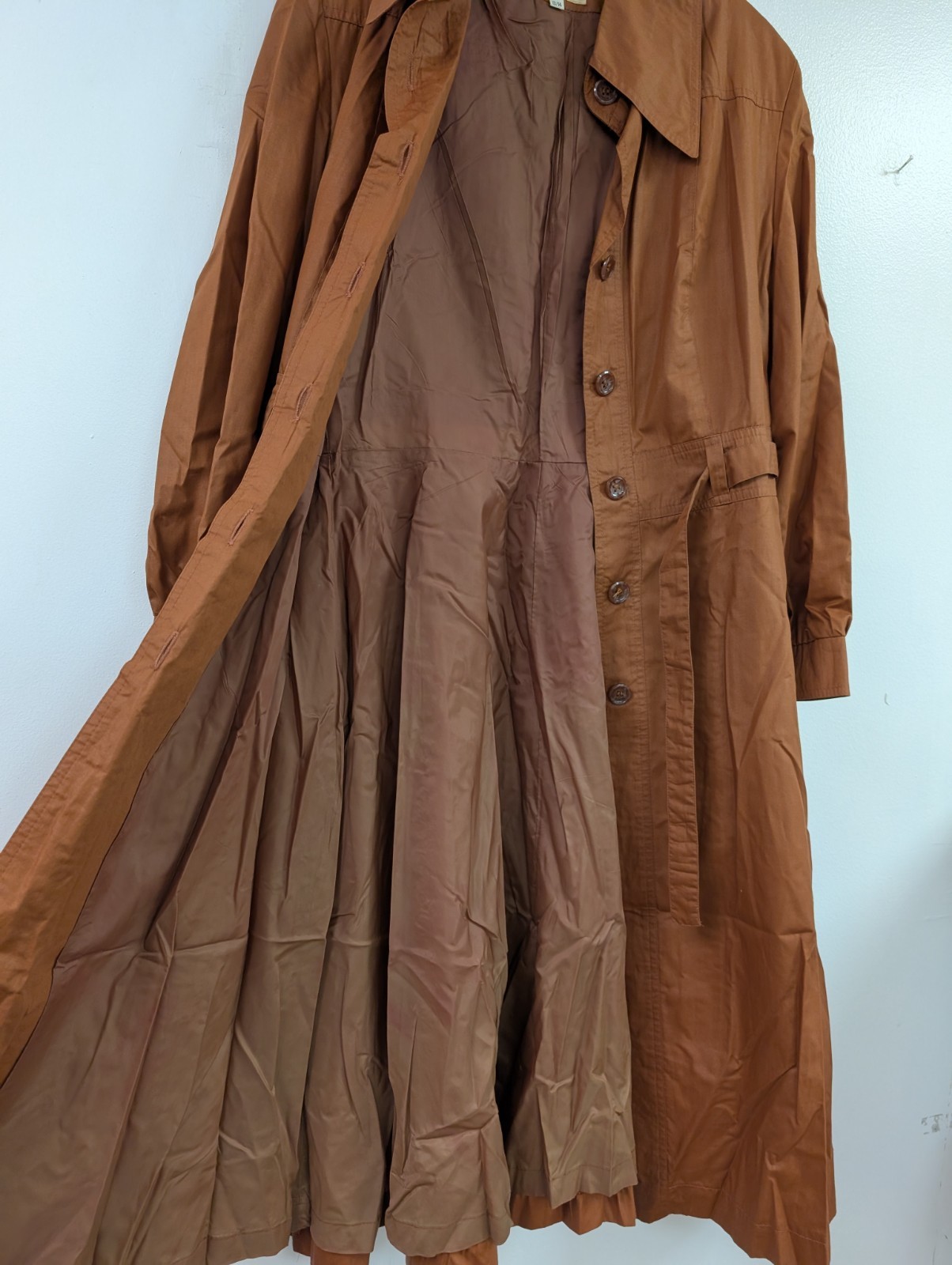 Vintage Rain-Ette Fashions Trench Coat 70s Street Style Lightweight 13 / 14