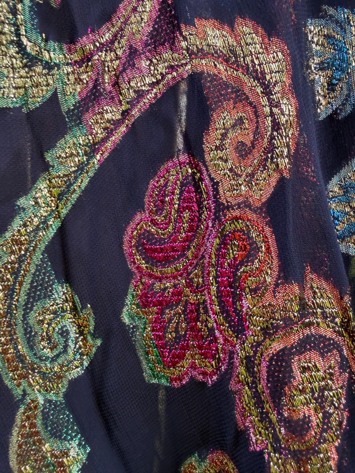 Victoria’s Secret Robe Sheer Colorful Metallic Glamorous Elegant Stunning Vtg!