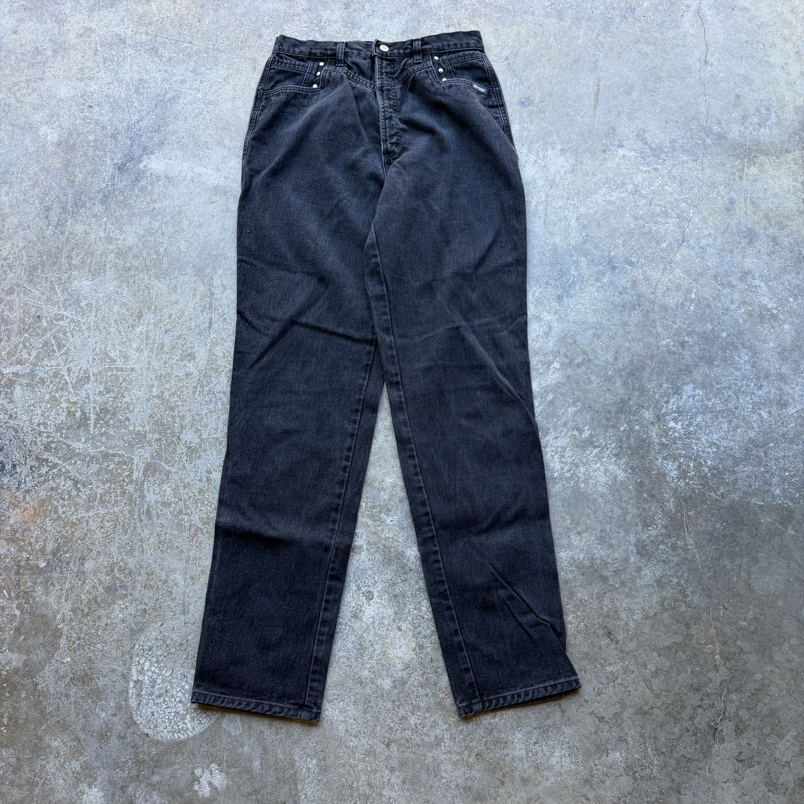 Vintage Rockies Jeans 1980s Black High Waisted Jeans Size 33/15 Inseam 35