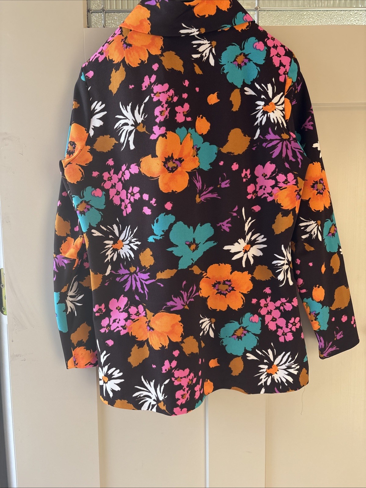 Vintage Terry of Chicago Women’s 1960-70 Mod Floral 1/4 Zip Tunic Top