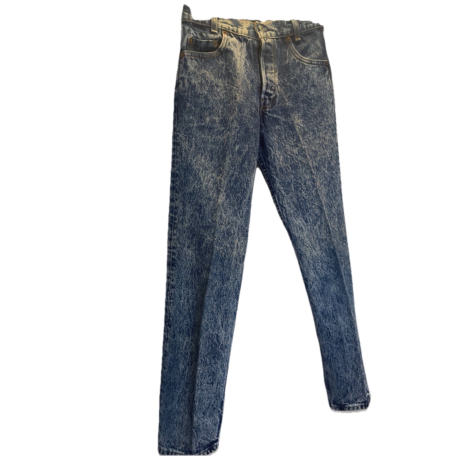 Vintage Crisp 80-90’s Levi’s Button Fly 701 Student Jeans Acid Wash 26×28 USA