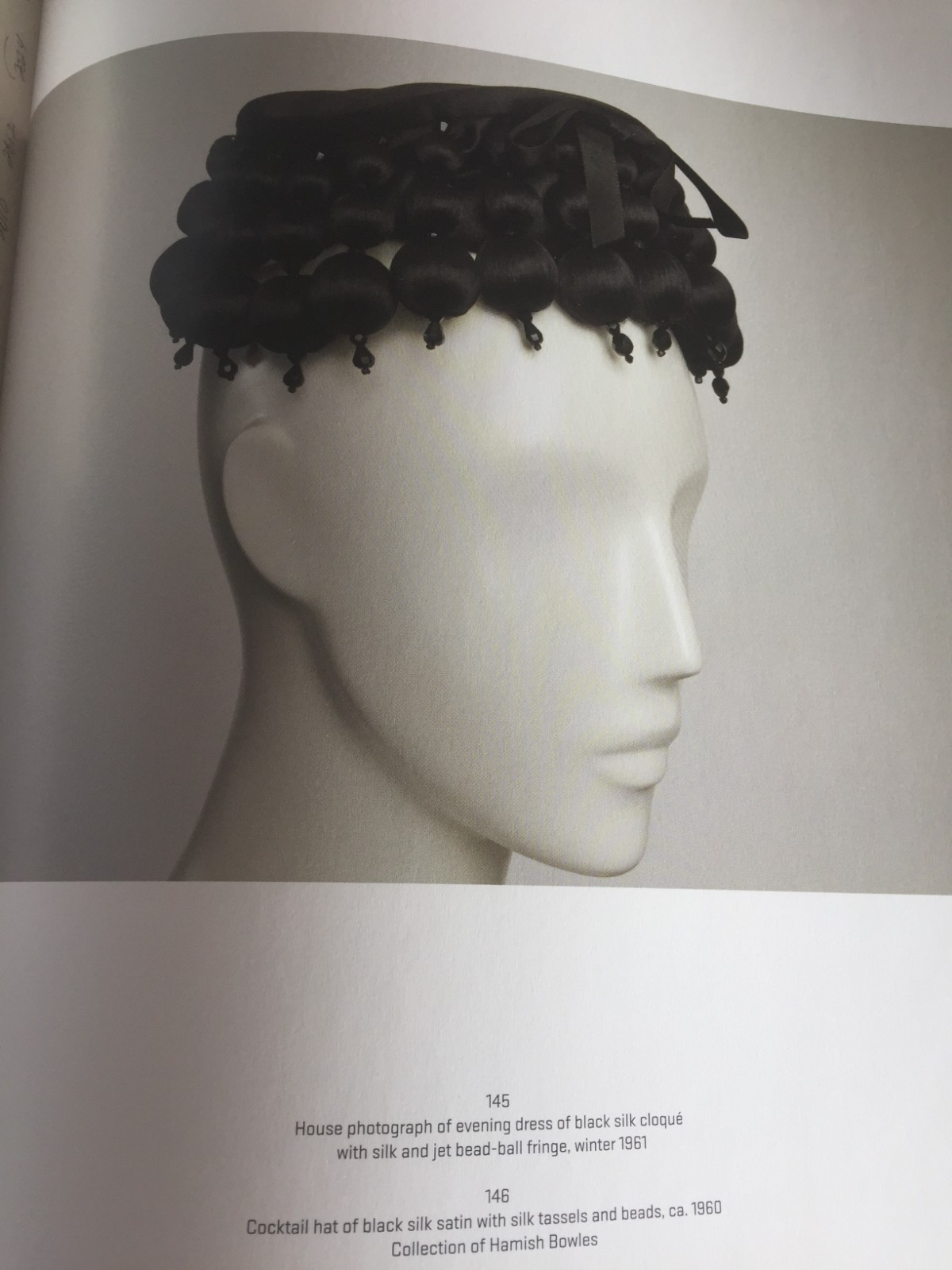 Authentic Antique Balenciaga Beads from Dress Winter 1961 Haute Couture for Hat