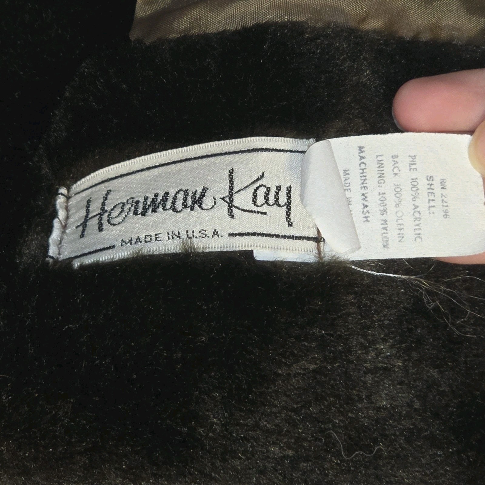 VTG Herman Kay Dark Brown Faux Fur Double Breasted Women’s Coat USA Distressed