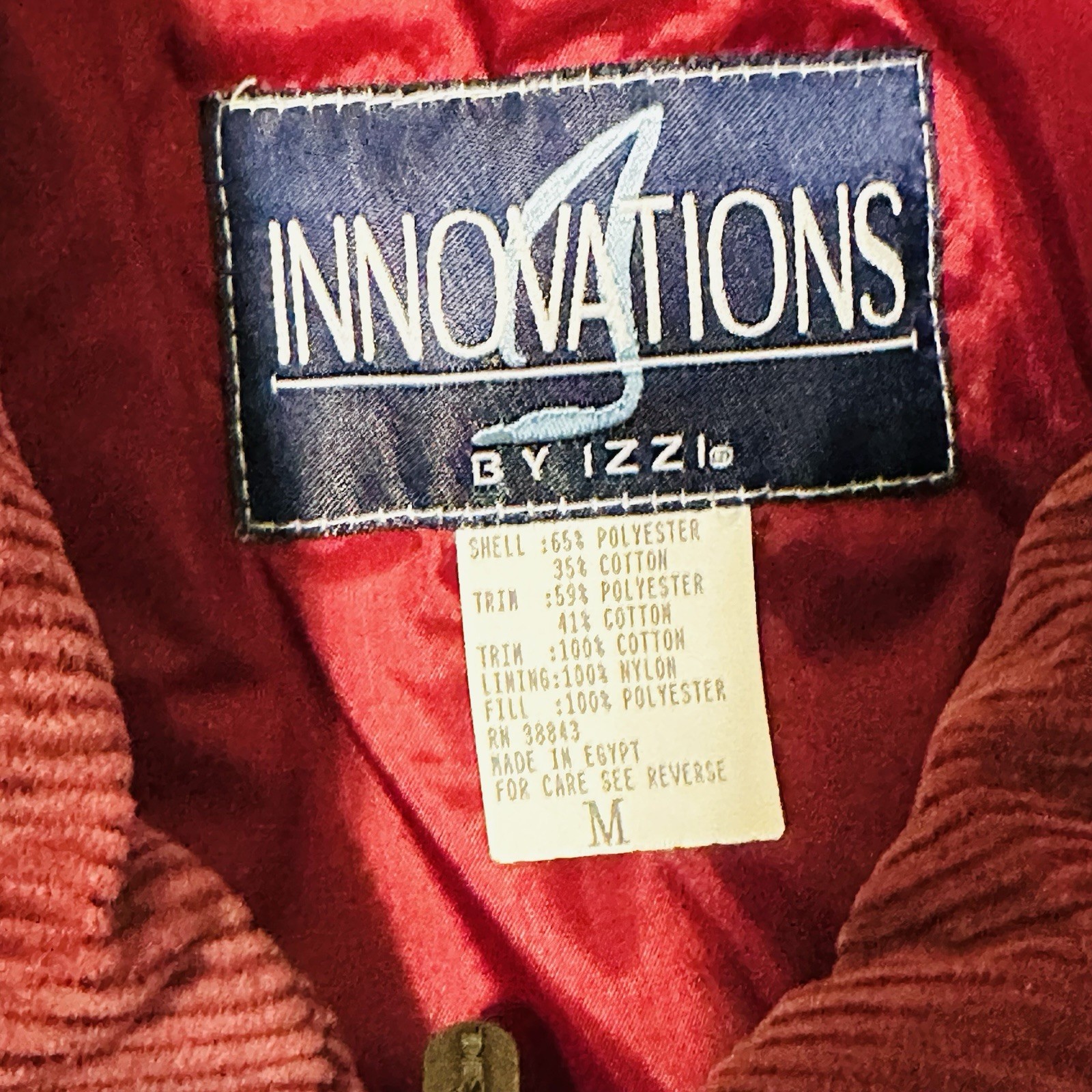 Vintage Retro 80s/90s Innovations By Izzi Ski Jacket Corduroy Aztec Panels Med