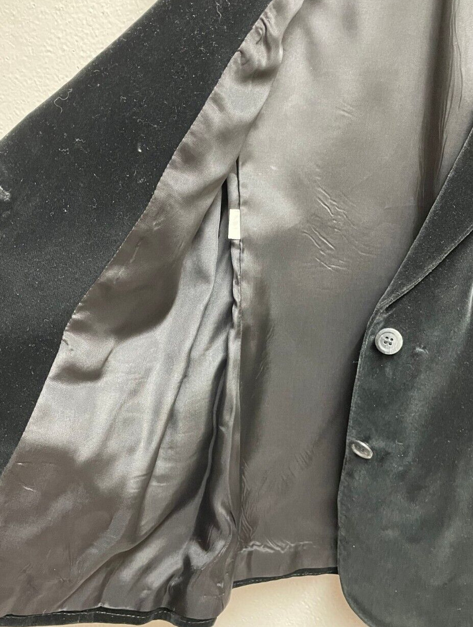 Vtg John Meyer Black Velvet Women’s Blazer Size 8 USA 1970’s Fashion