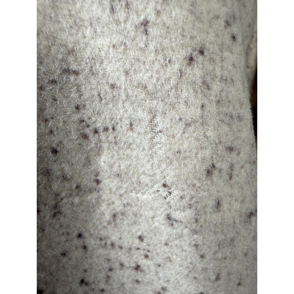 Bill Blass Neiman Marcus Vintage 90s Cream Speckled Cashmere Wool Coat Womens 14