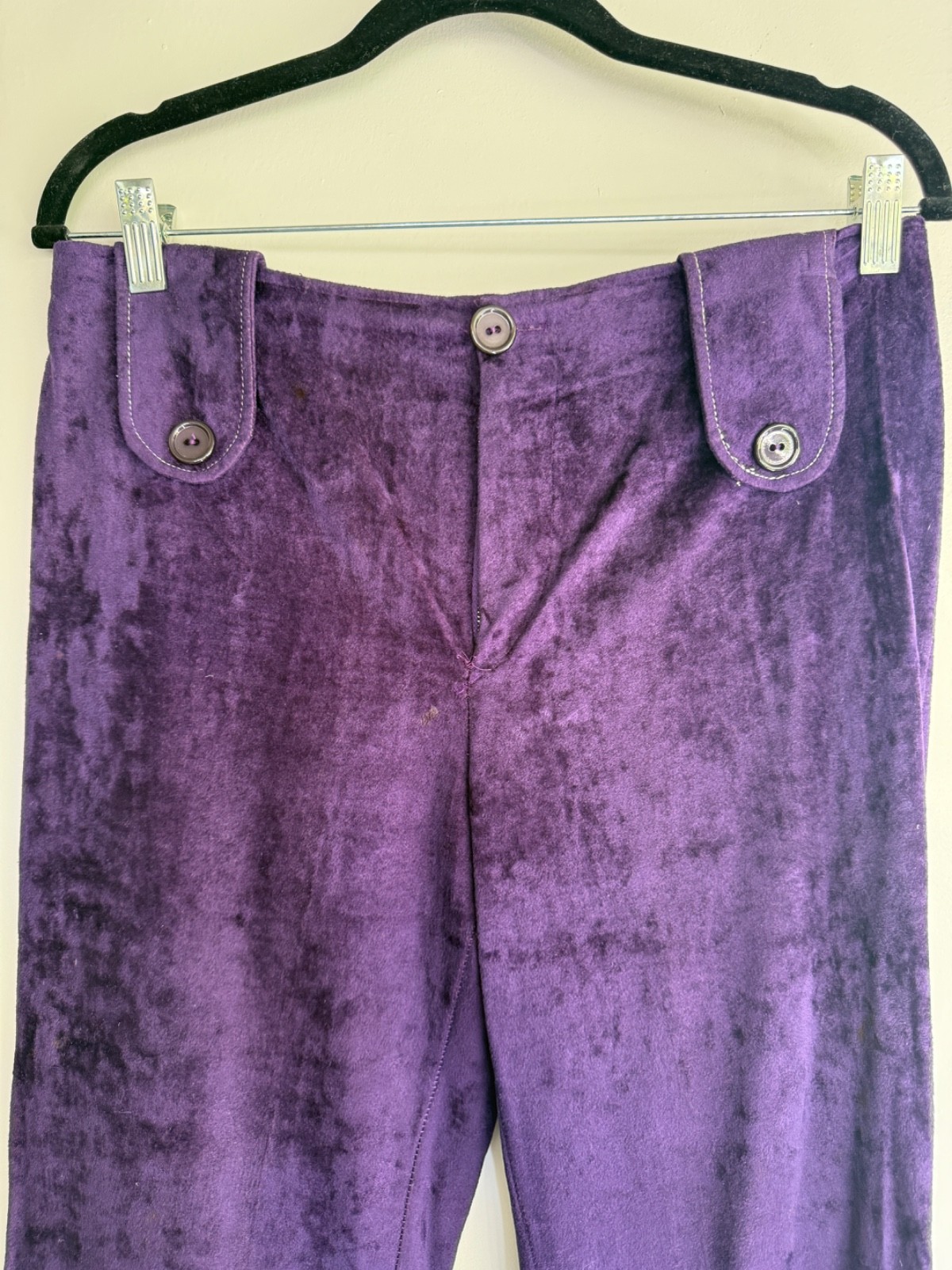 Groovy VTG 1960s Purple Velvet Pants
