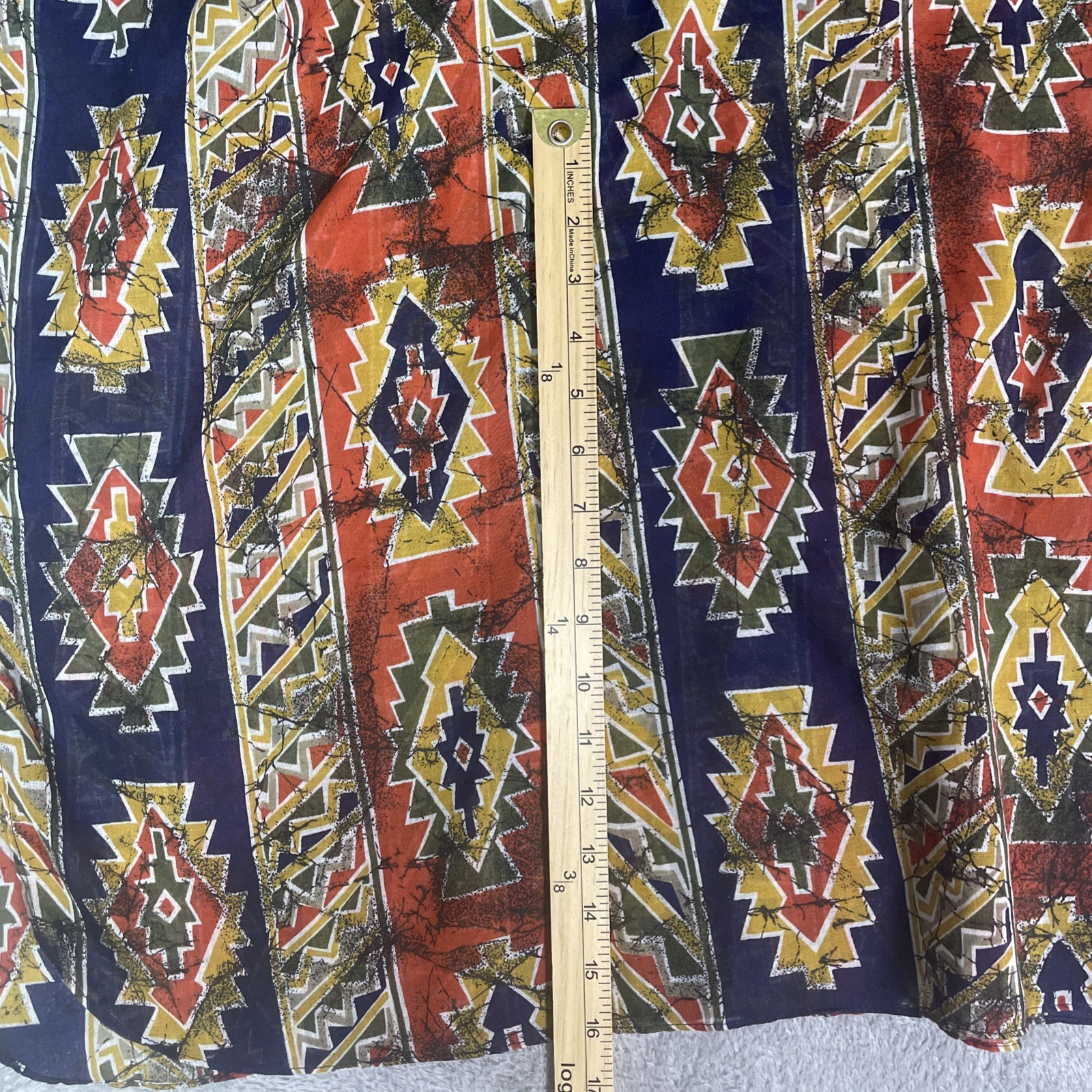 Vintage Ruth Norman Neiman Marcus Caftan Women’s One Size Aztec Red Gold Lounge