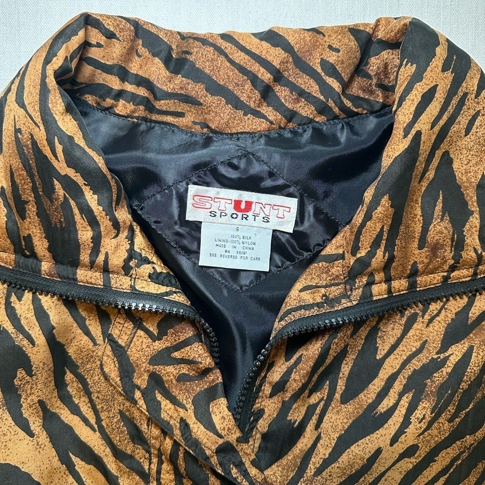 Vintage Silk Animal Print Jacket by Stunt Sports