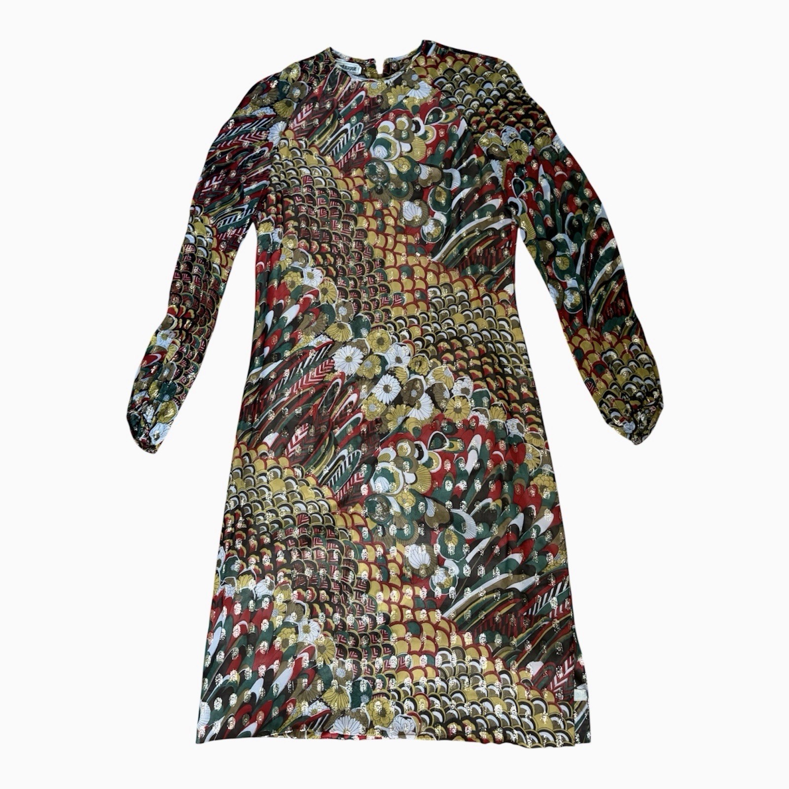 Vintage 70s Marita By Anthony MutoJoseph Magnin Metallic Disco Era Mini Dress 10