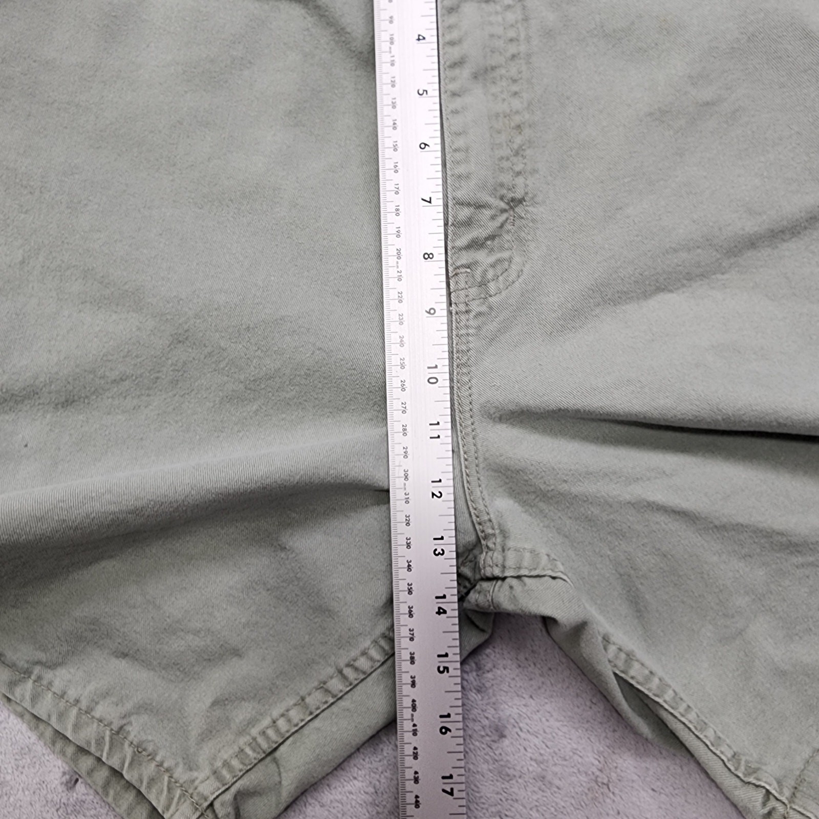 Vintage 90s Faded Glory Shorts Womens 14 Green High Rise Classic Jorts Denim