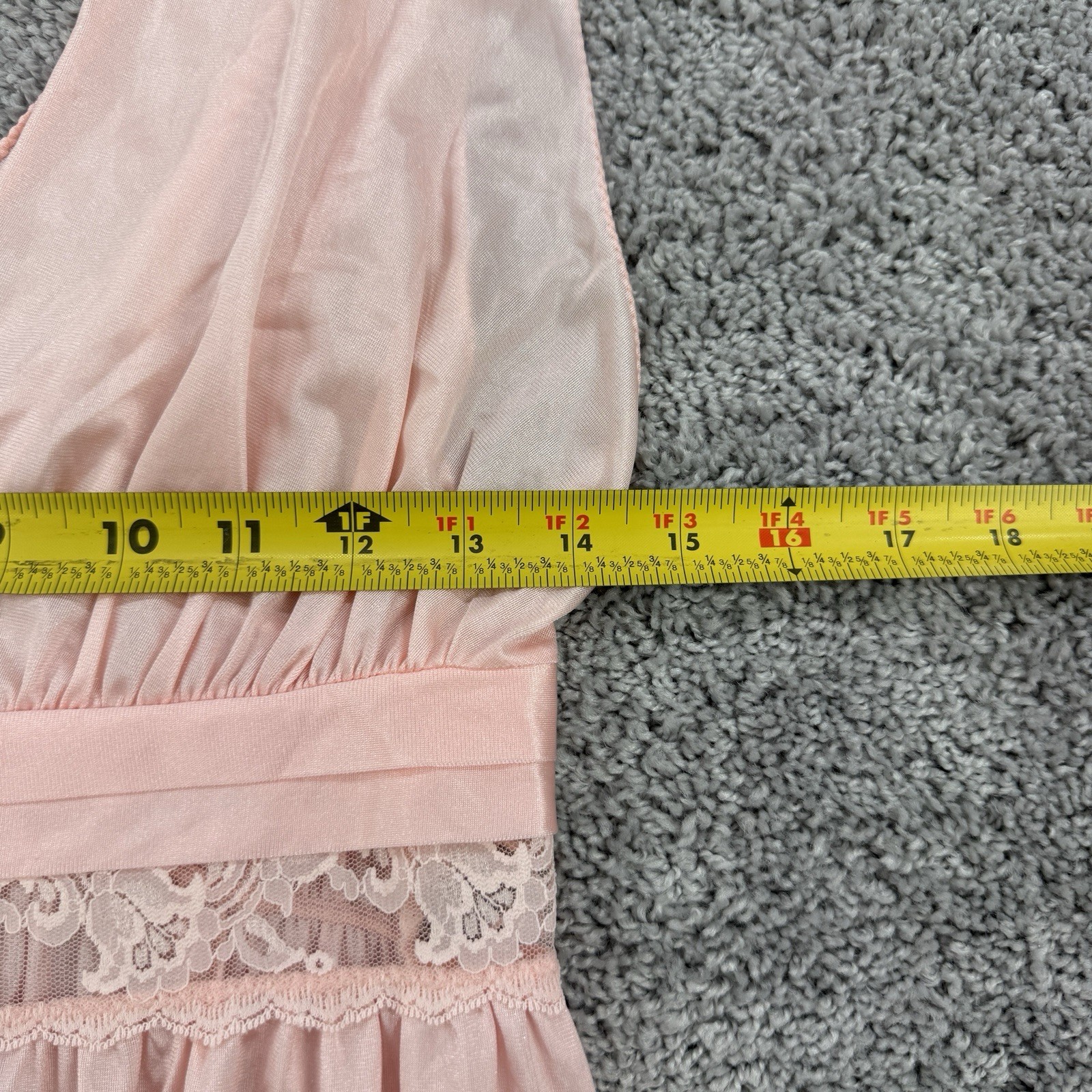 VTG Gilead Nightgown M Pink Maxi Victorian Babydoll Coquette Dainty USA Made