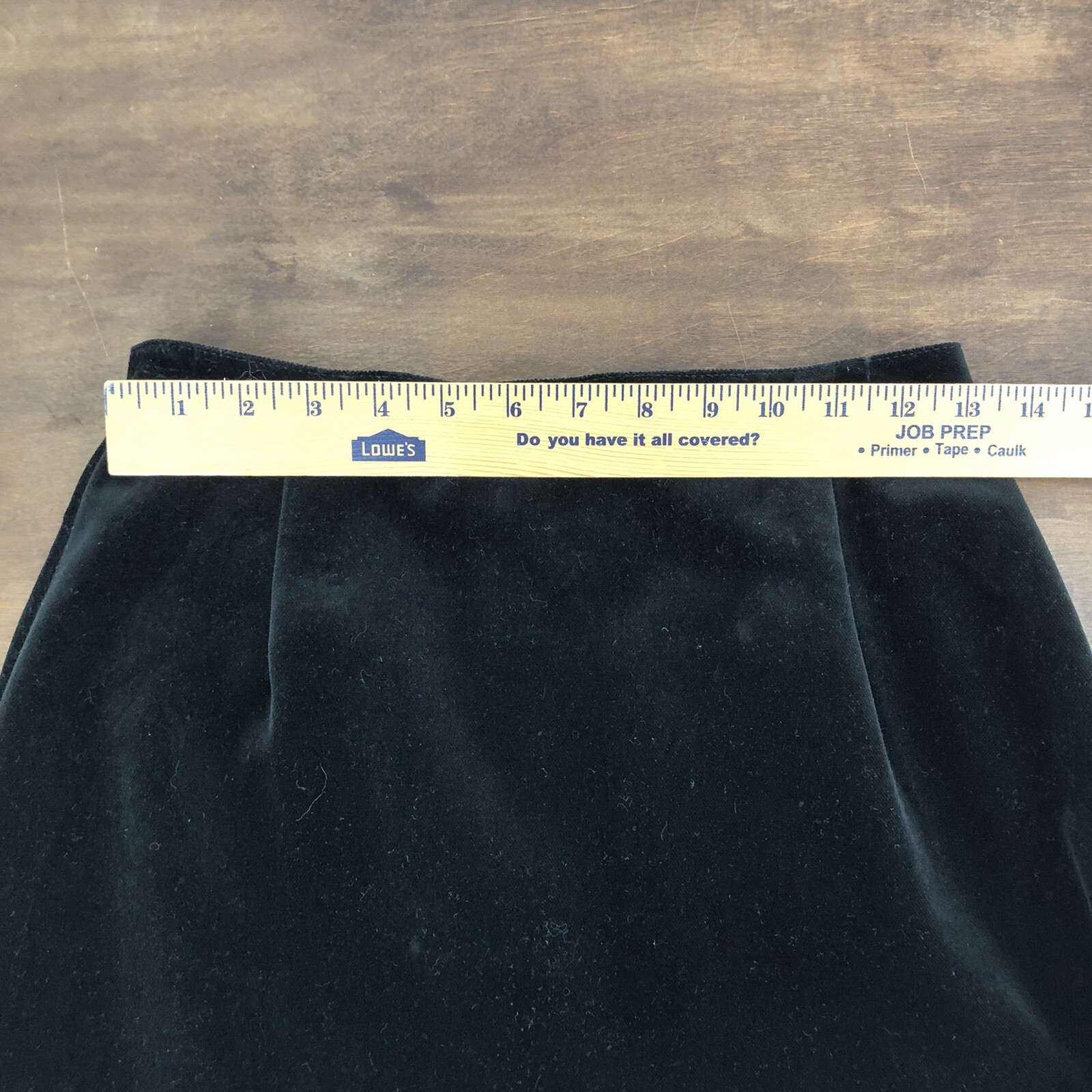 Vintage Tan Jay 1970s Black Velvet Classic A-Line Skirt Women’s Size 12