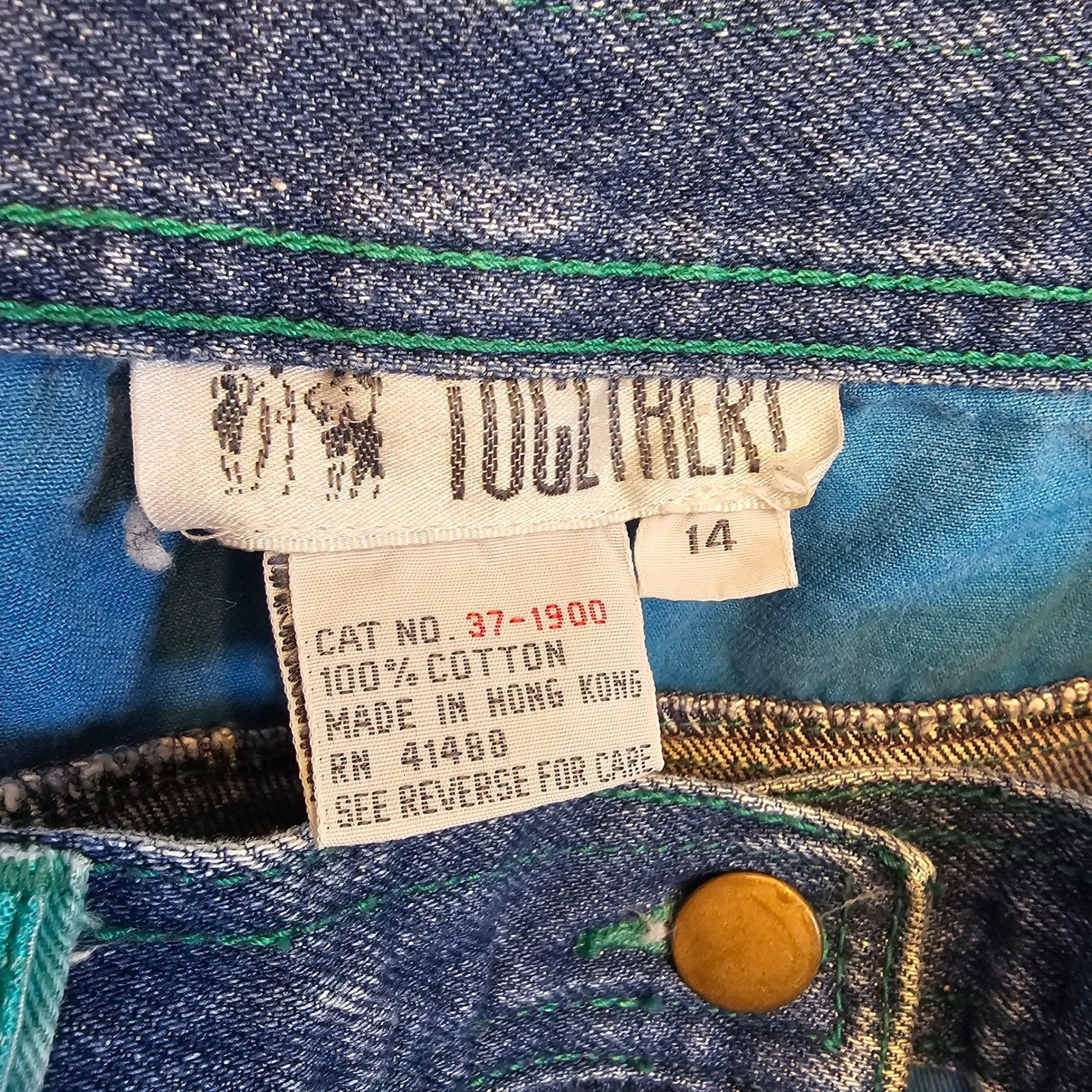 Vintage Together Colorblock Mom Jeans Womens 28×29 High Rise Tapered 90s Cotton