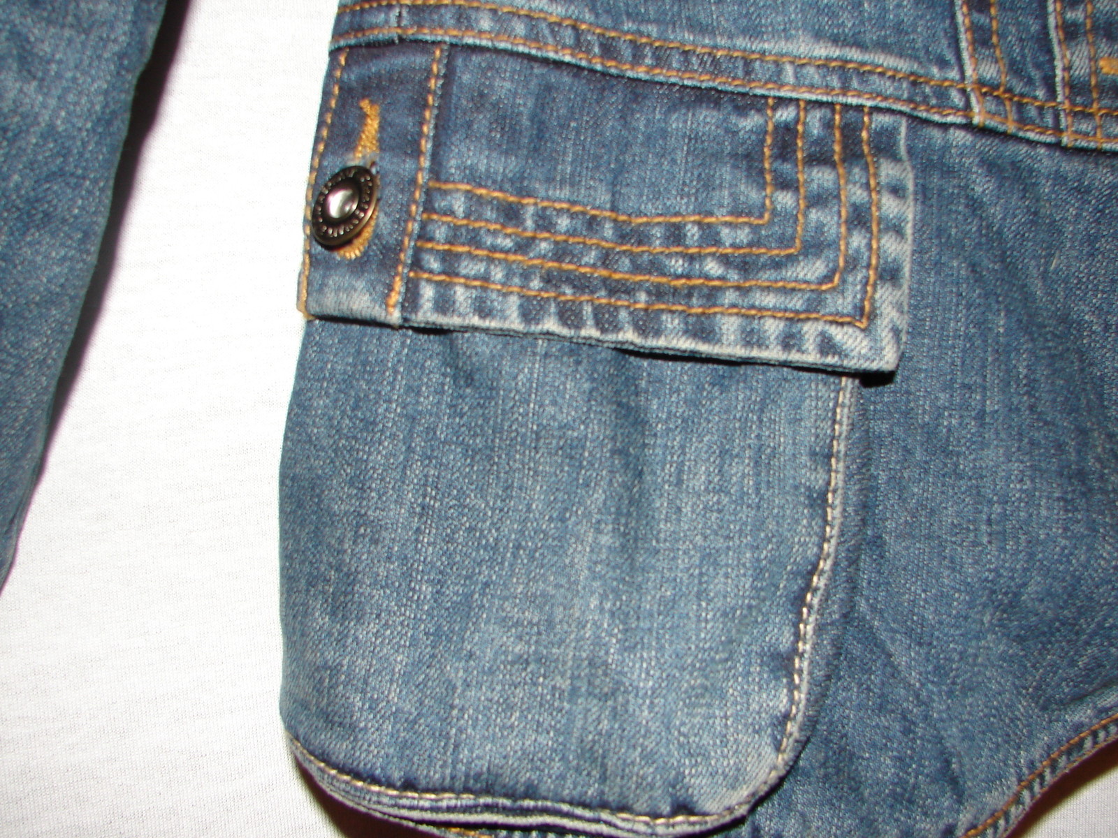 Vintage Blue Asphalt Denim Jean Jacket Coat Size Medium with 6 buttons