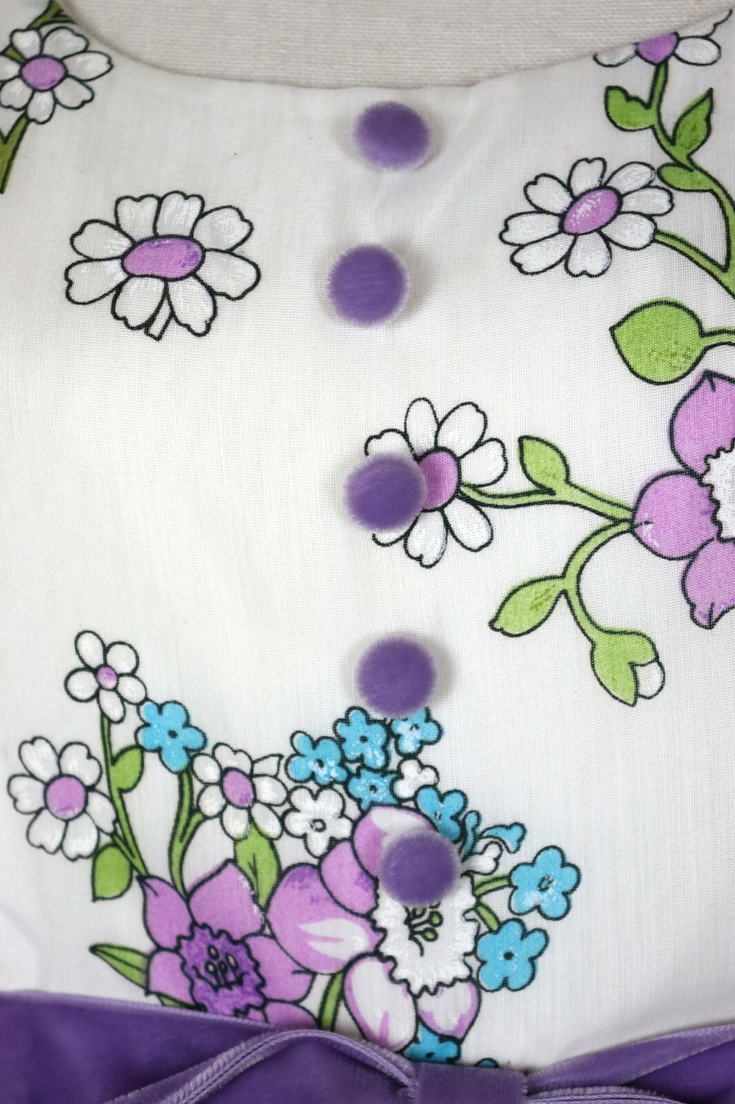 Purple Floral 70s Maxi Dress Ladies S Boho Hippy Retro Festival Prarie Vintage