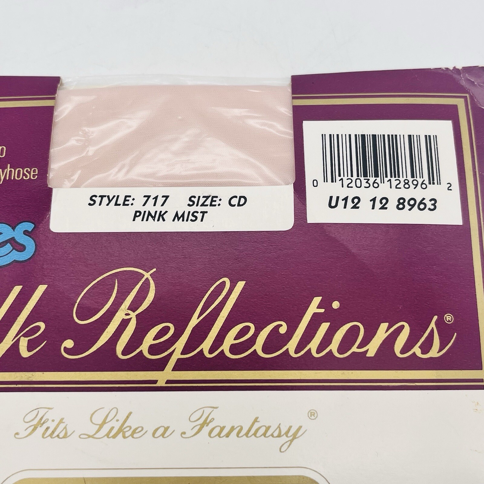 1989 Hanes Silk Reflections Pink Mist Control Top Pantyhose Size CD Style 717