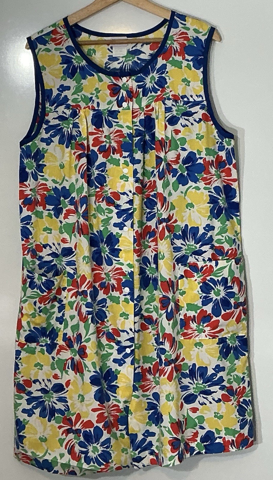 Vintage Dreamcoats Floral Snap Front Housecoat Muumuu 20W