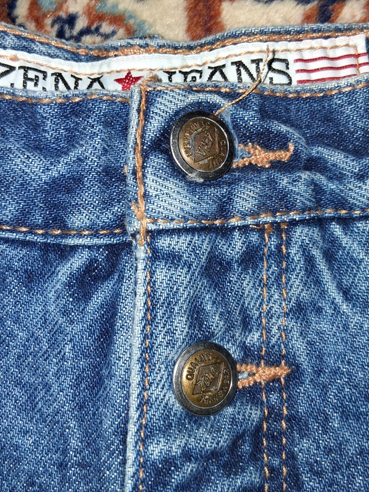 Zena Mom Jeans High Waisted Tapered Leg Medium Wash Blue Denim Womens 8 Vintage