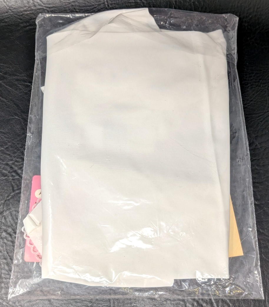 Vintage Sears Size 34 Average 32598 White Nylon Tricot Anti Cling Doesn’t Slip
