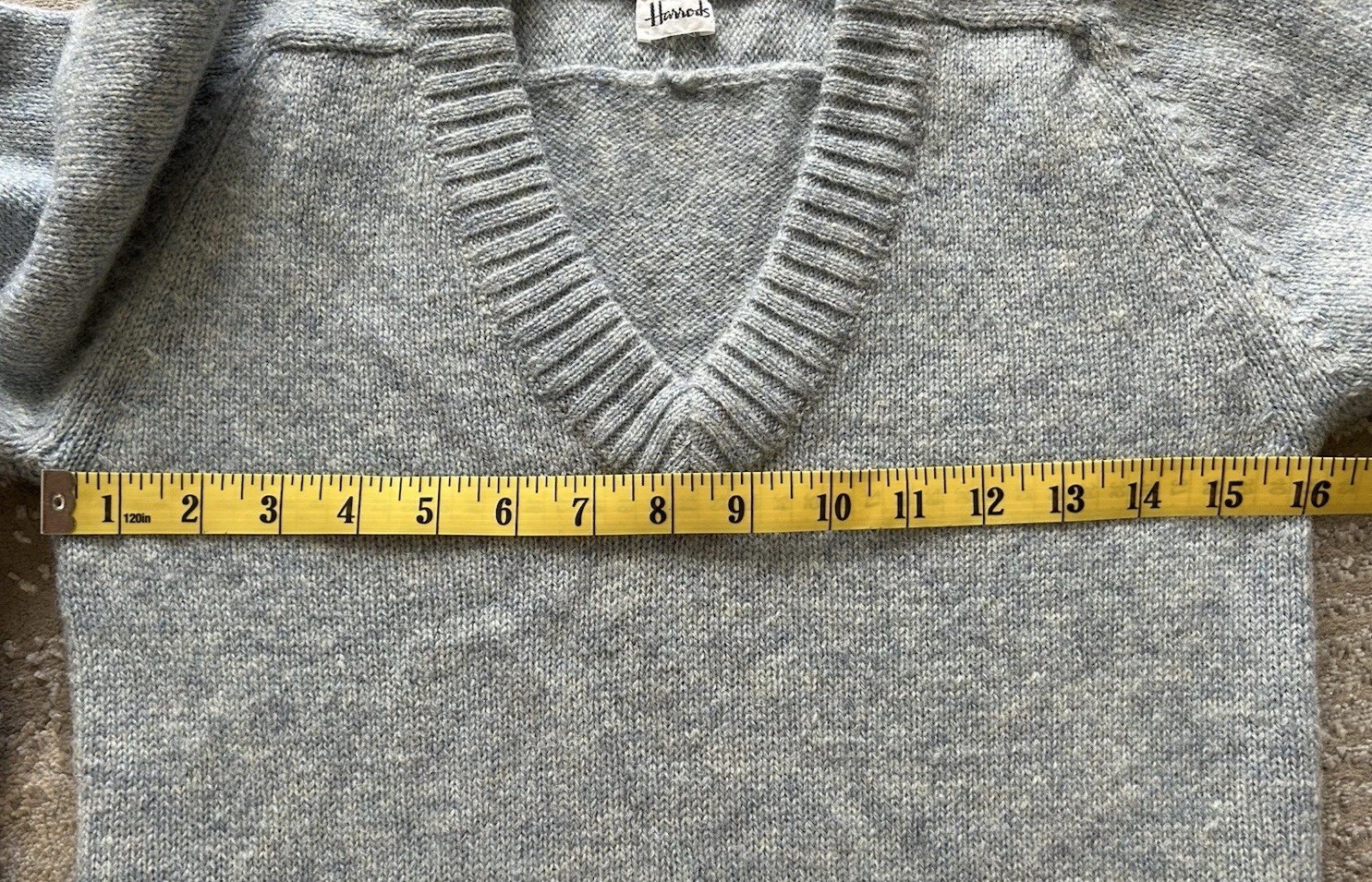 Vintage 70s John Laing for Harrods Shetland Wool Sweater Dress Made in Scotland