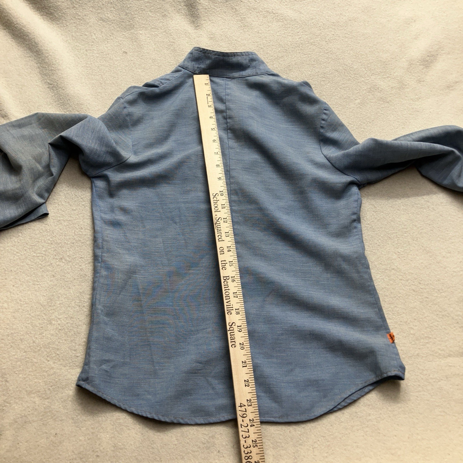 Vintage 60’s Levi’s Chambray Tunic Shirt Orange Tab Big E Womens S/M Boho Hippy