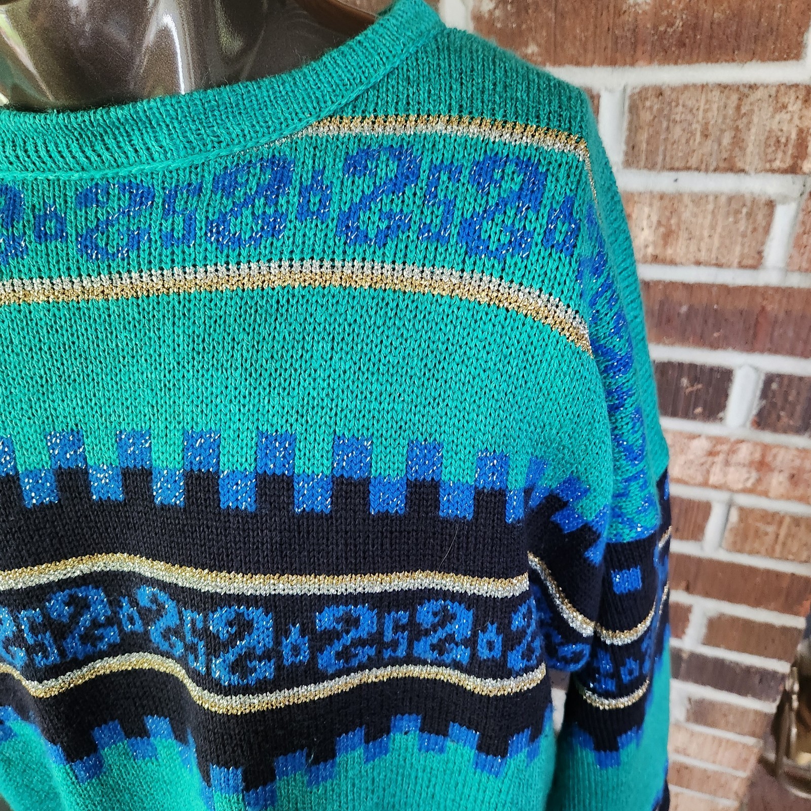 Vintage Oversized Boxy Avant-Garde Knit Sweater 80s-90s Handmade Europe L-XL