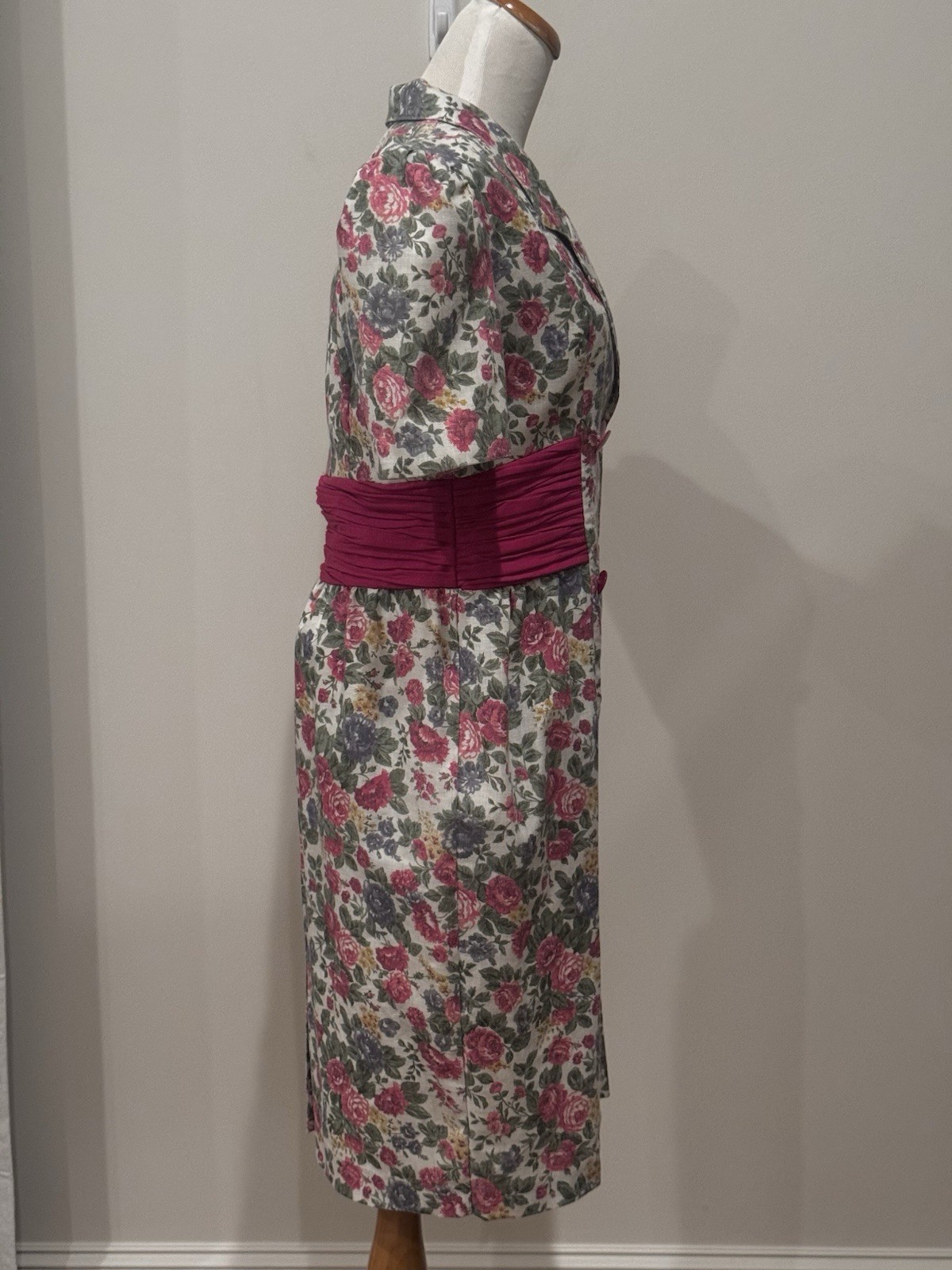 Vintage Peri Petites Dress Womens 10 Floral Garden Wedding Guest Party Elegant