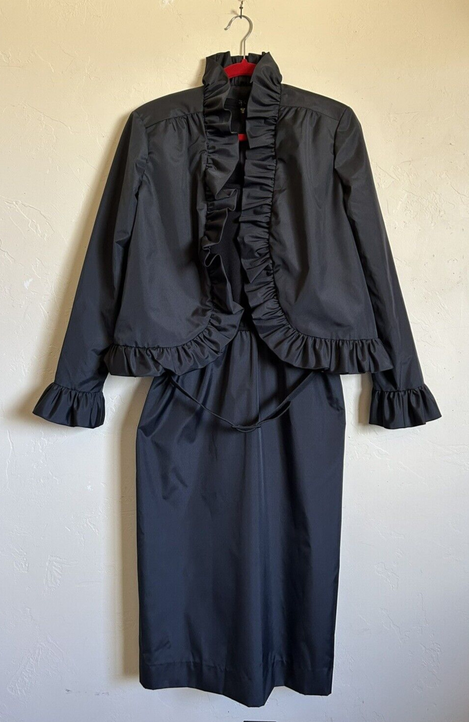 Vintage Umba for Parues Feinstein Black Evening Dress w/ Jacket Women’s 16