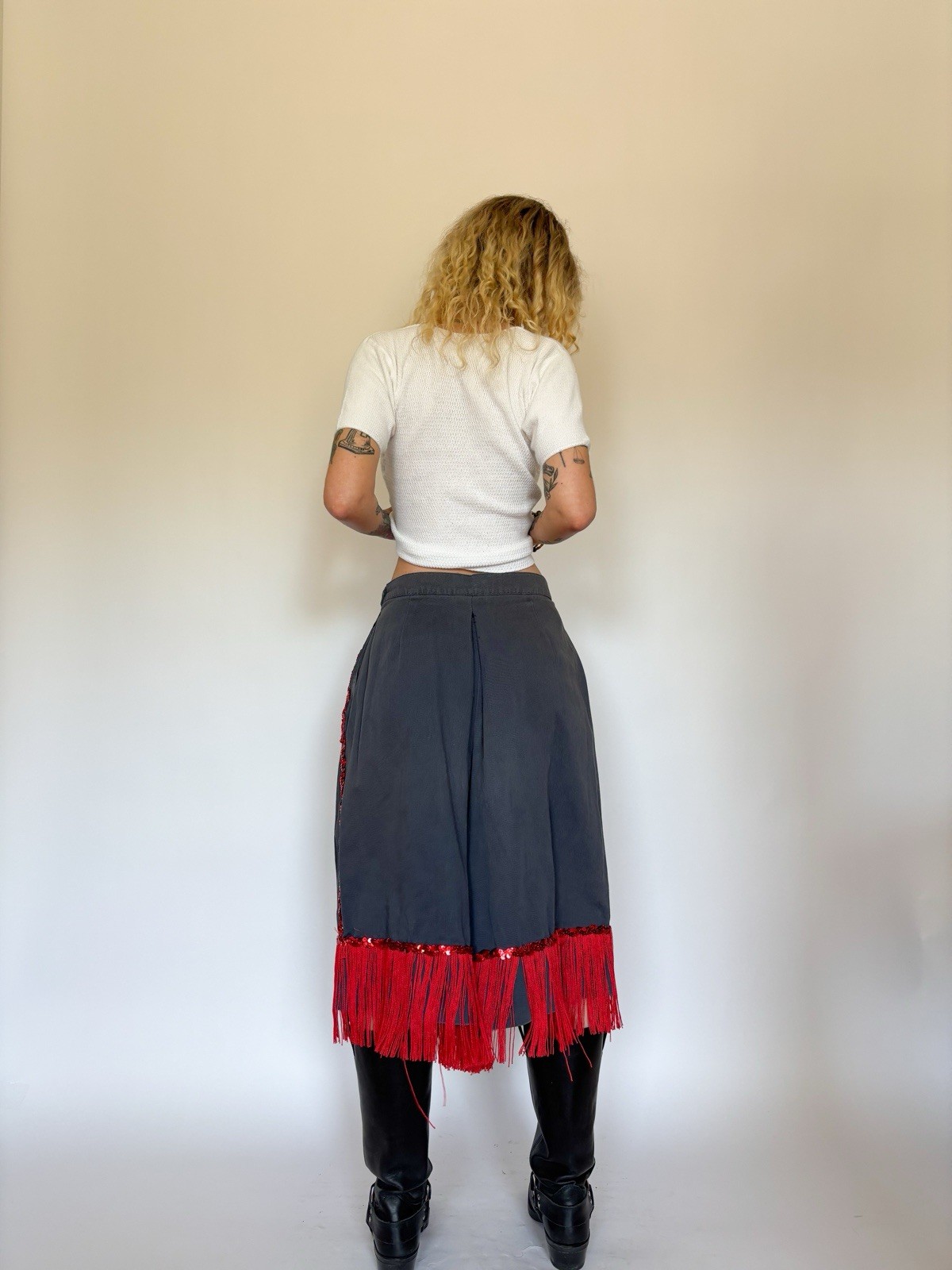 Handmade Western Culottes Gauchos Sequin Fringe Tassel Rockabilly 1970’s Vintage