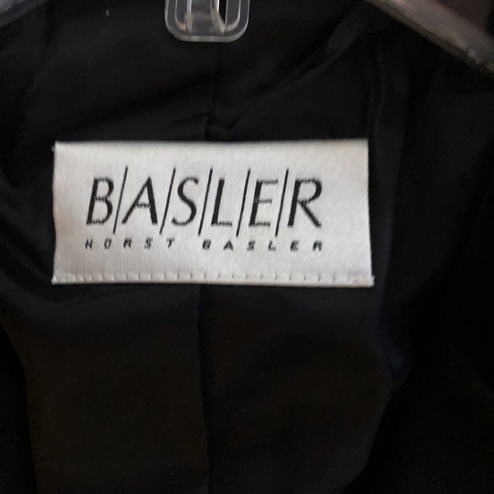 Basler Wool Blend Jacket Womens Sz 16 Black Velvet Trim Ivy League Elegant
