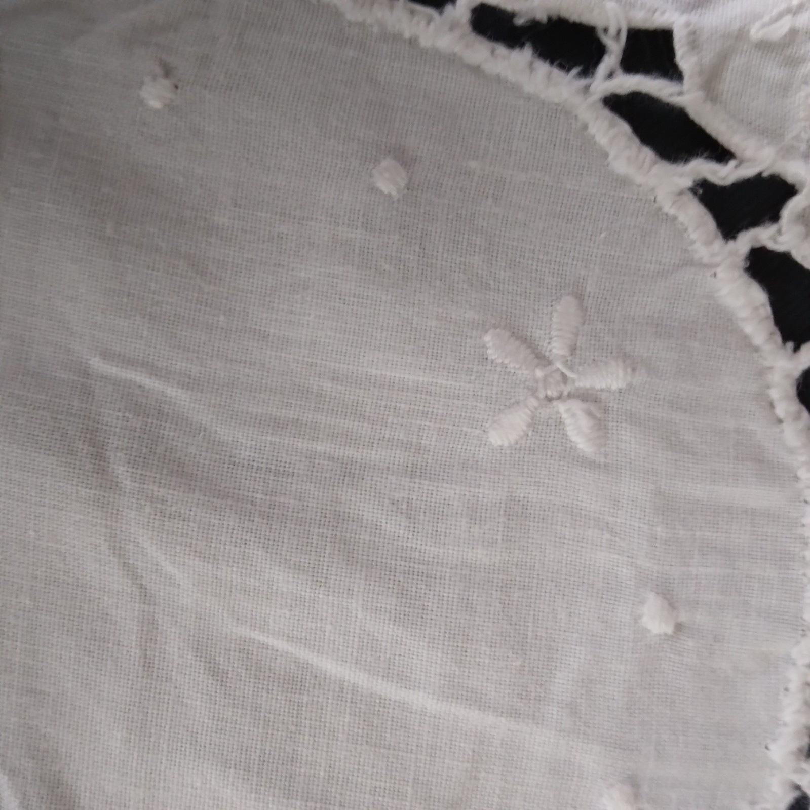Vintage Four Handmade Whitework Lace Dress Yoke Collar Embroidered Crochet