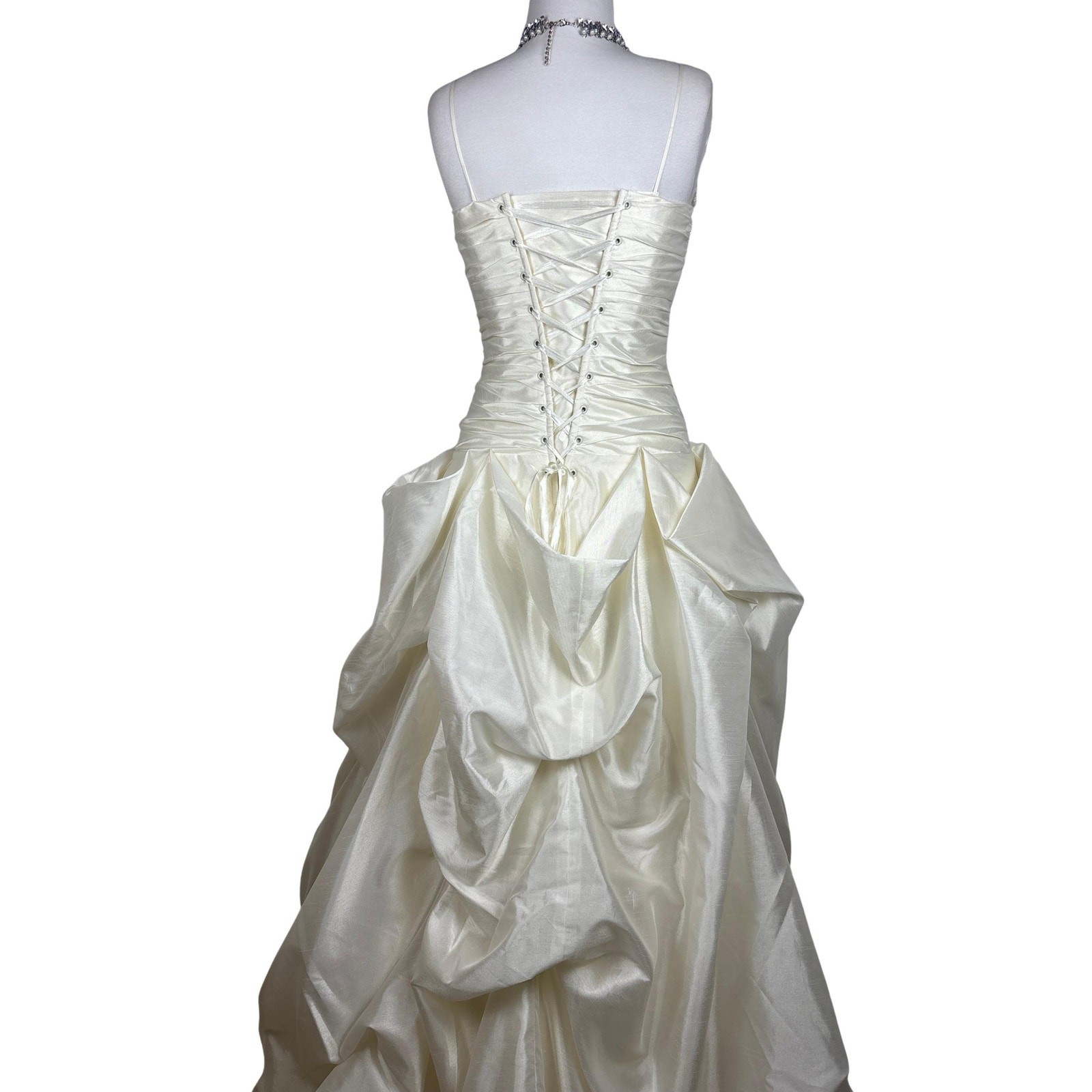 Vintage Romantic Wedding Dress With Veil Ivory Corset Bridal Gown Lace Fairycore