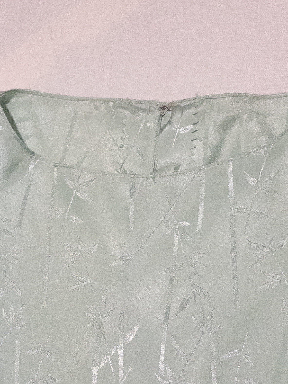 1950’s Handmade Mint Pale Blue Seafoam Green Flare Ruffle Day Dress