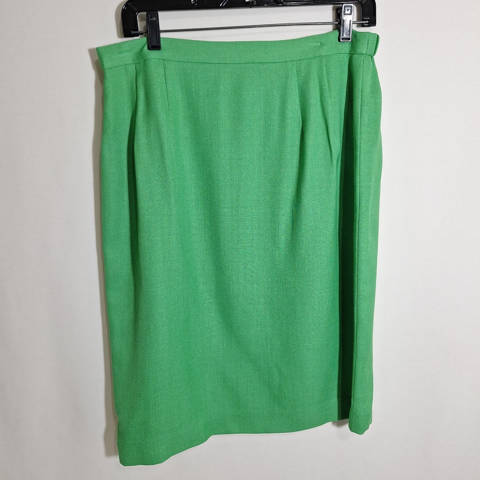 Vtg 80s Constance Saunders by Nahdree Green Skirt Suit Set Viscose Sz 12 Large